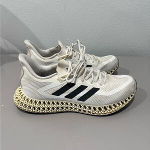 Adidas 4D White and Black Sneakers with Unique Sole
